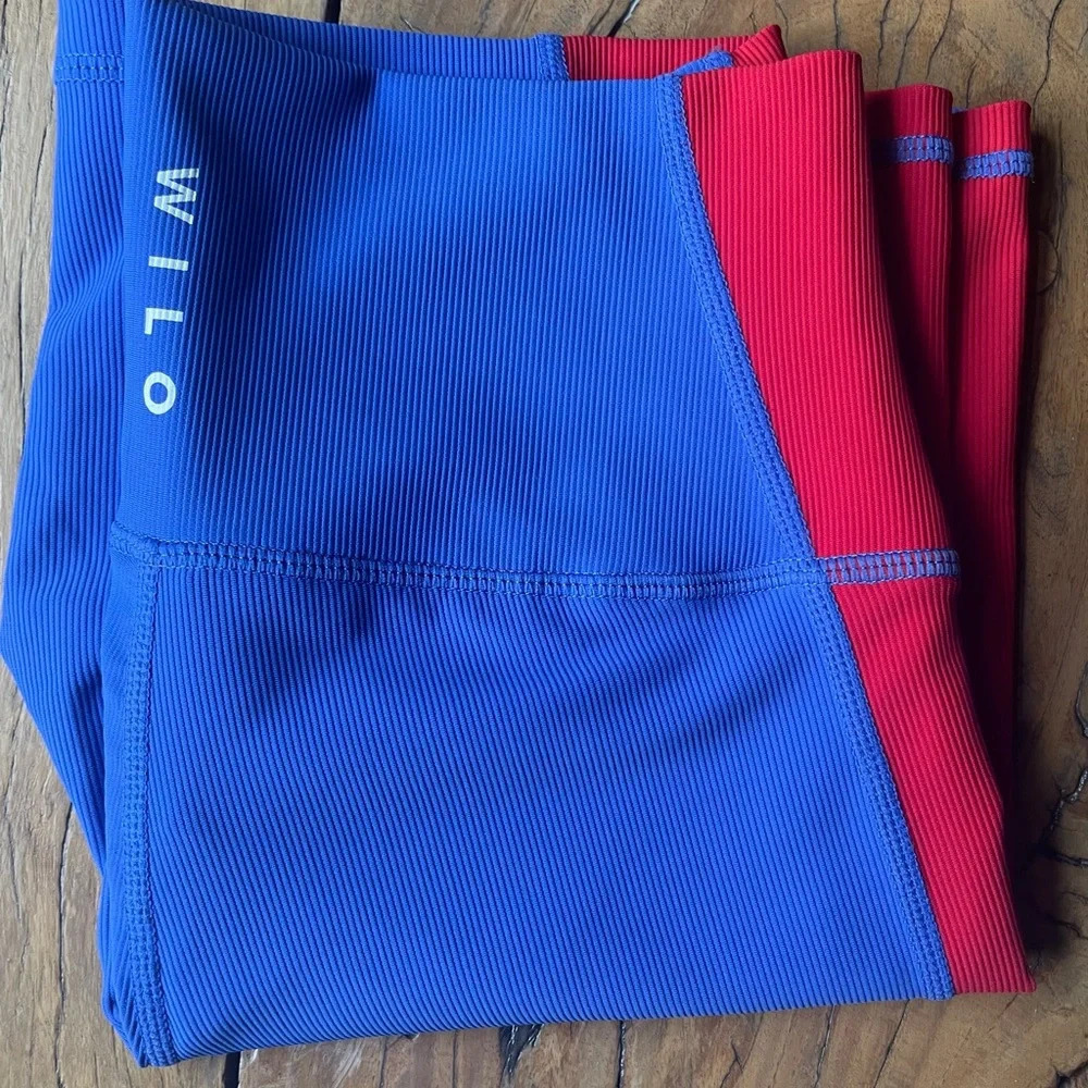 Wilo Bike Shorts NWT size Small in Blue and Red - Picture 6 of 10